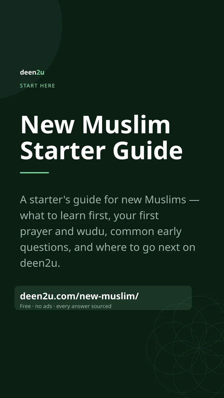 Shareable poster: New Muslim Starter Guide