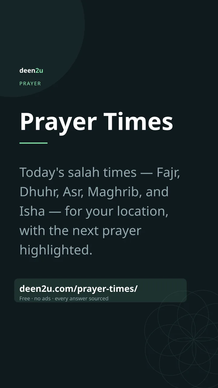Poster: Prayer Times