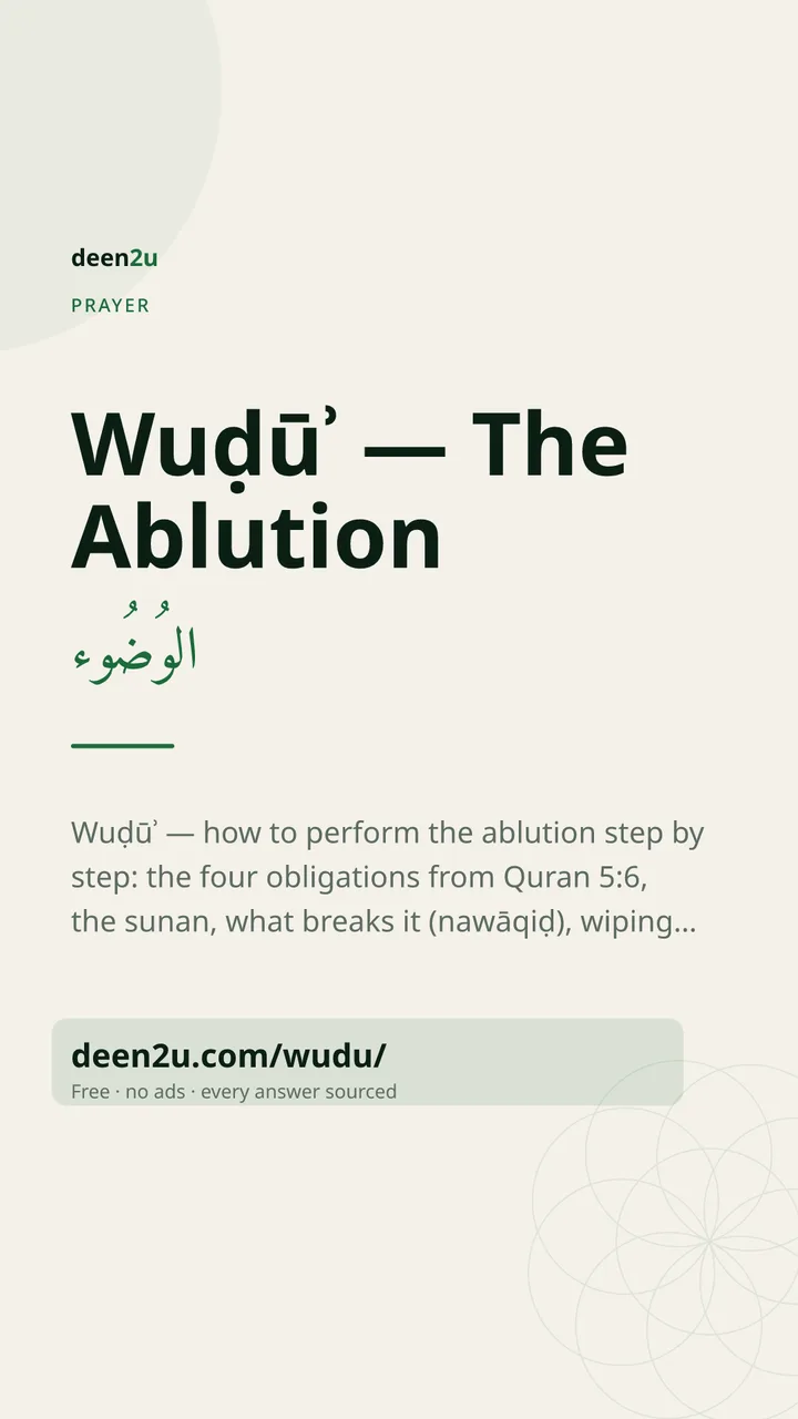 Poster: Wuḍūʾ — The Ablution