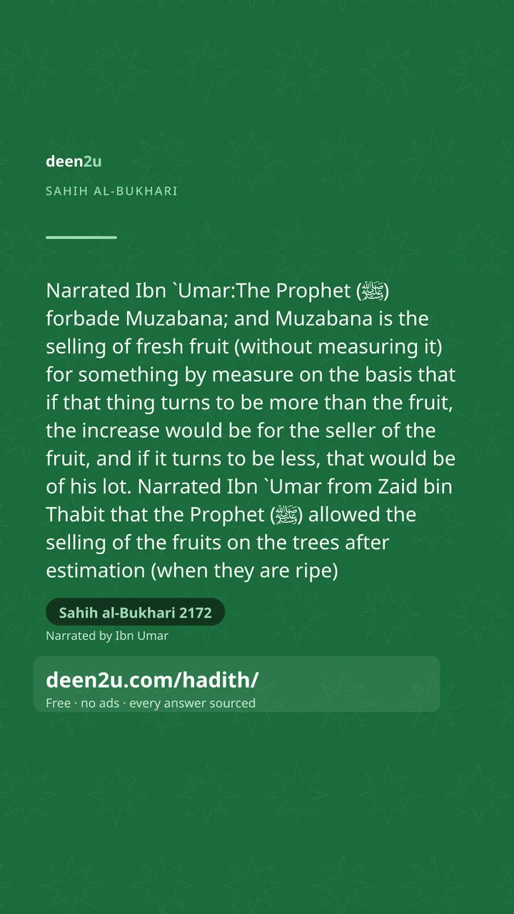 Sahih al-Bukhari 2172