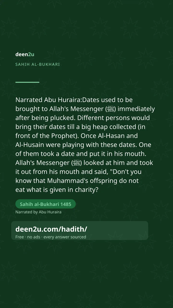Sahih al-Bukhari 1485