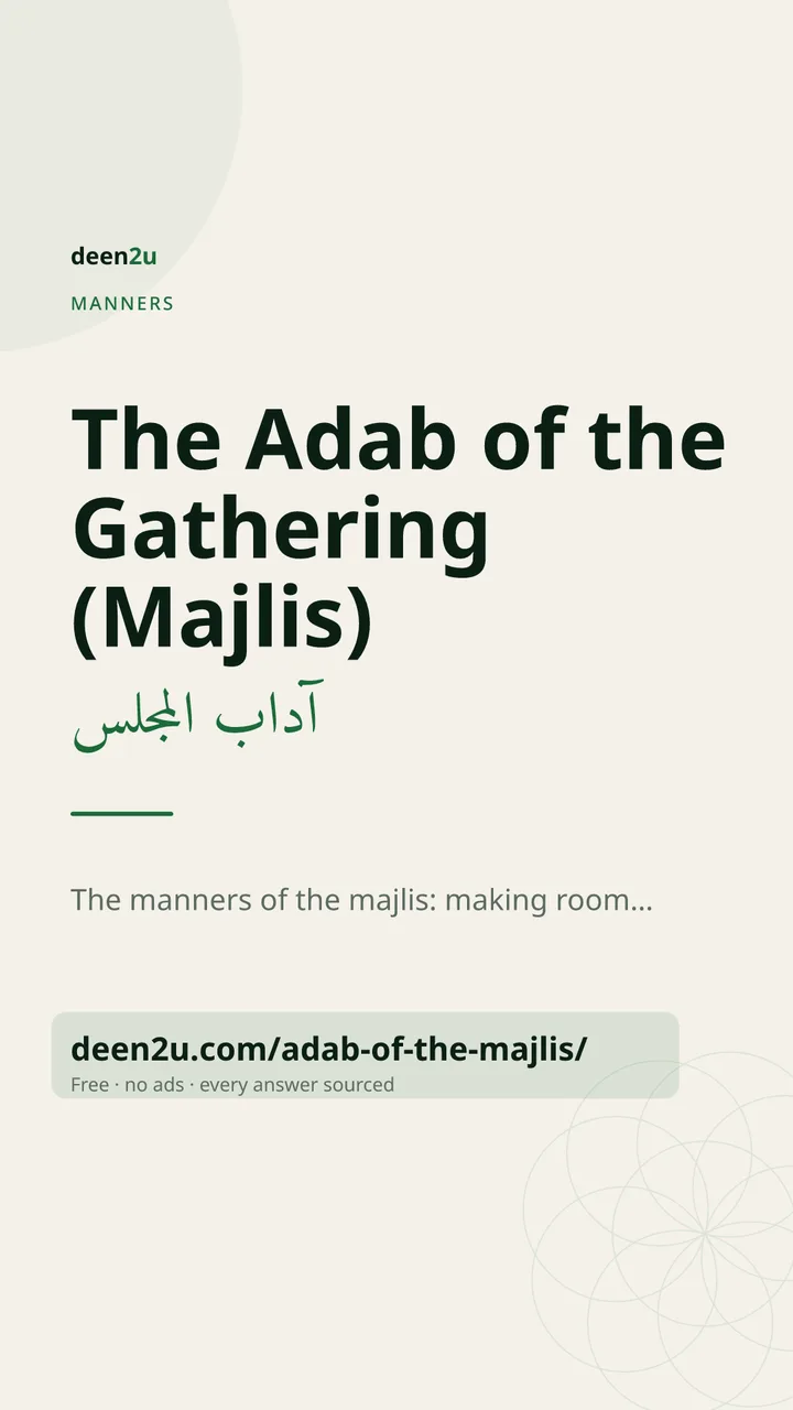 Poster: The Adab of the Gathering (Majlis)
