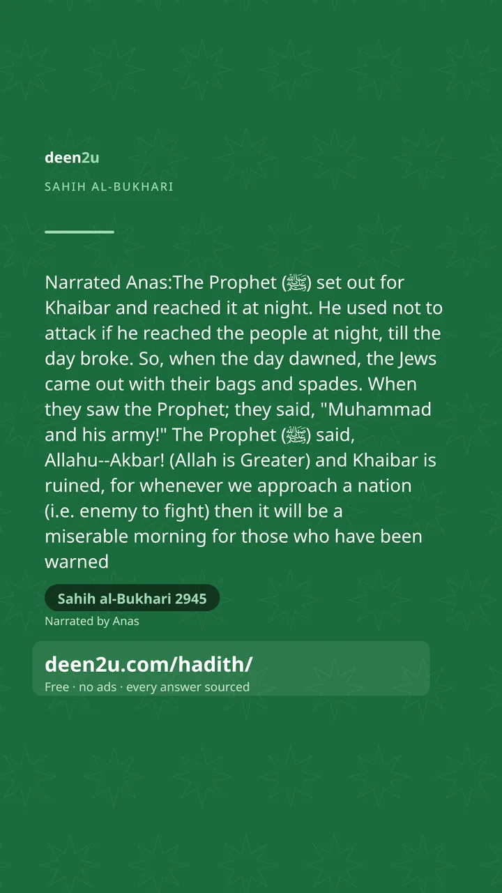 Sahih al-Bukhari 2945
