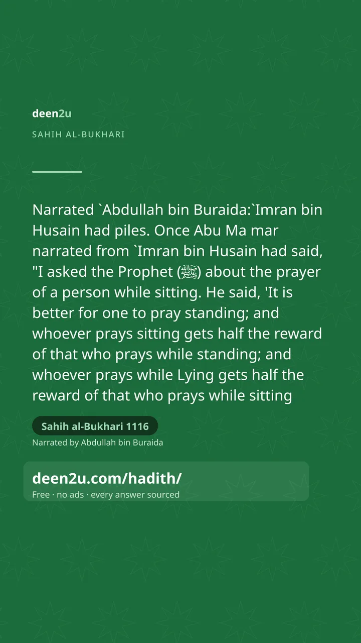 Sahih al-Bukhari 1116
