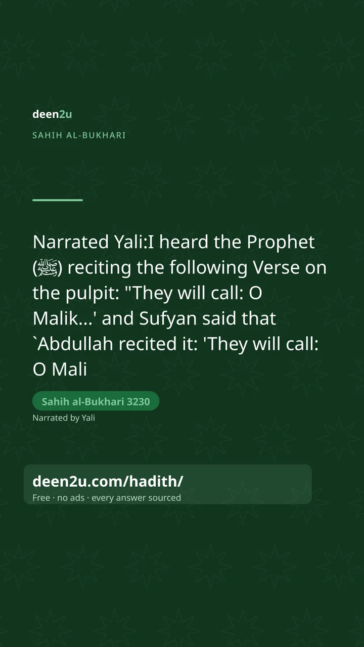 Sahih al-Bukhari 3230