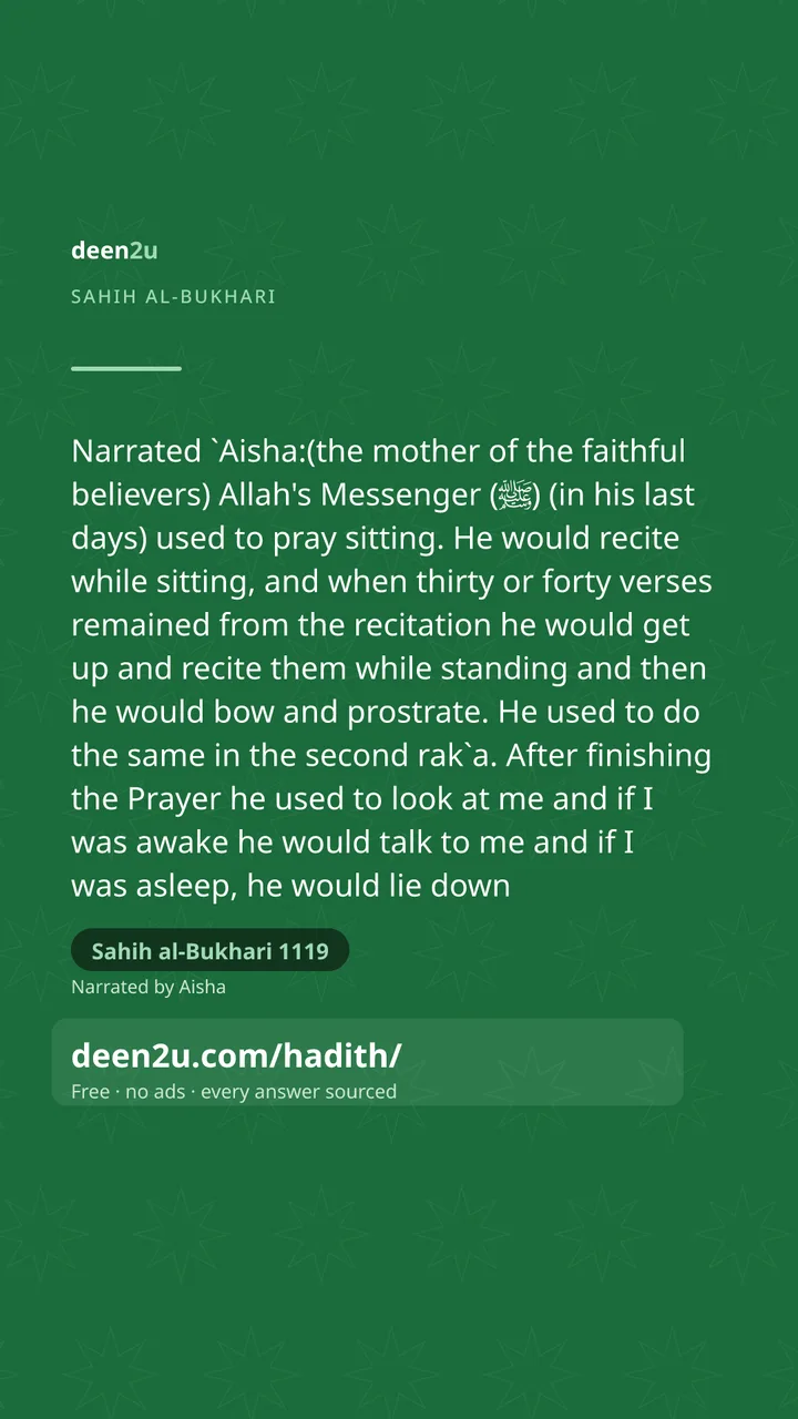Sahih al-Bukhari 1119