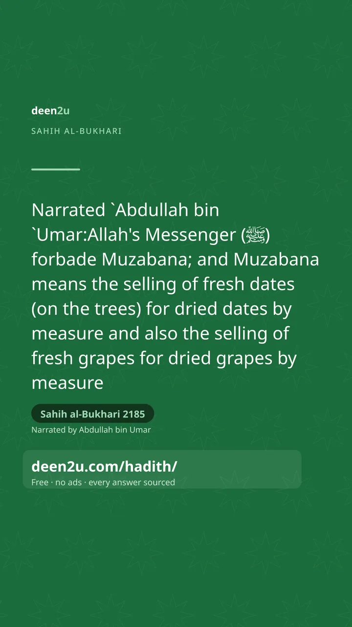Sahih al-Bukhari 2185