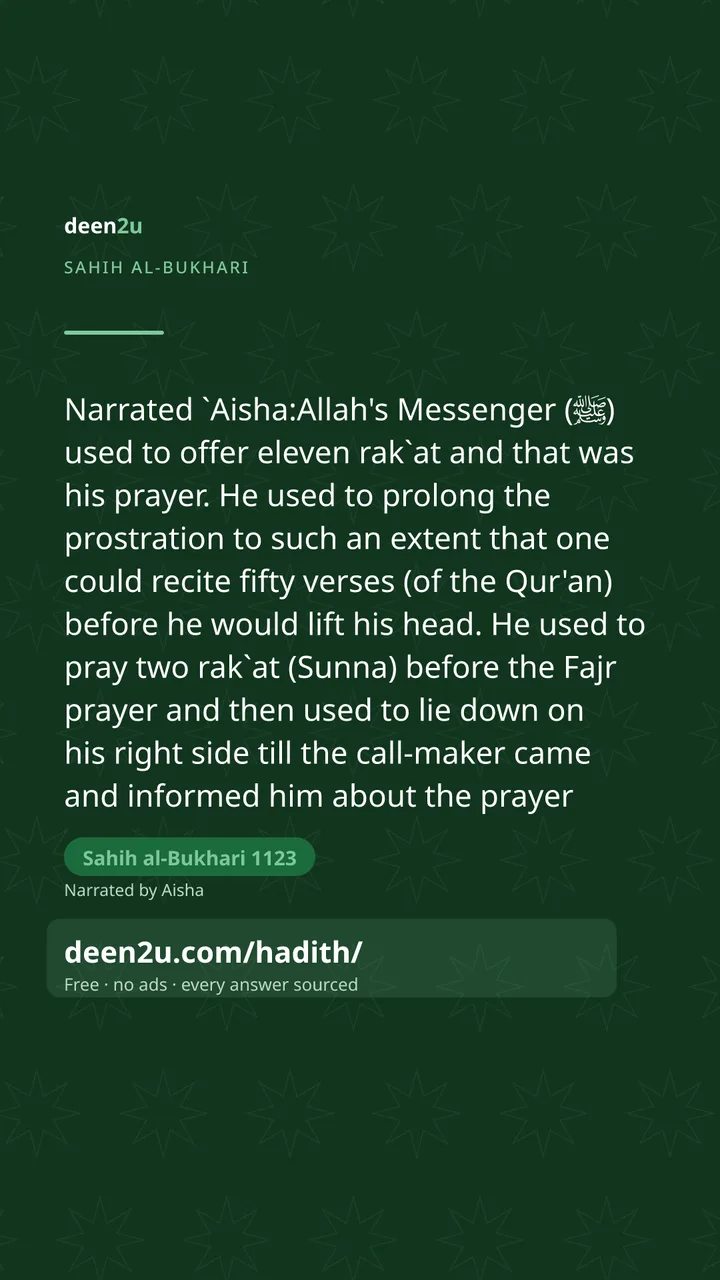 Sahih al-Bukhari 1123