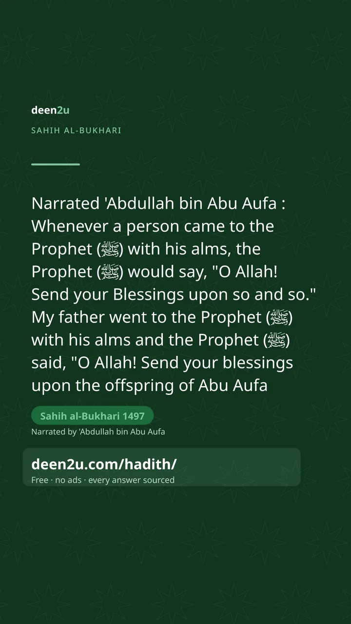 Sahih al-Bukhari 1497