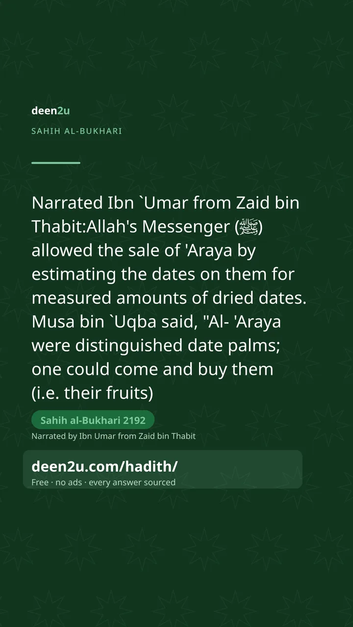Sahih al-Bukhari 2192