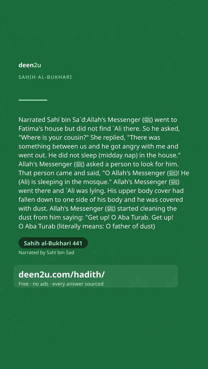 Sahih al-Bukhari 441
