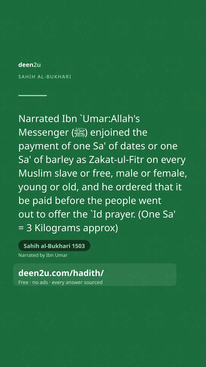 Sahih al-Bukhari 1503