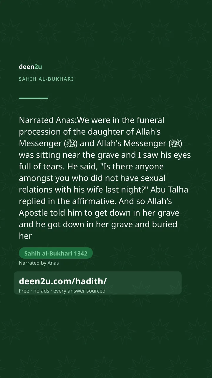 Sahih al-Bukhari 1342