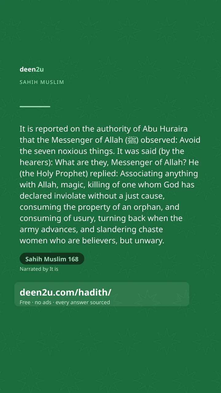 Sahih Muslim 168