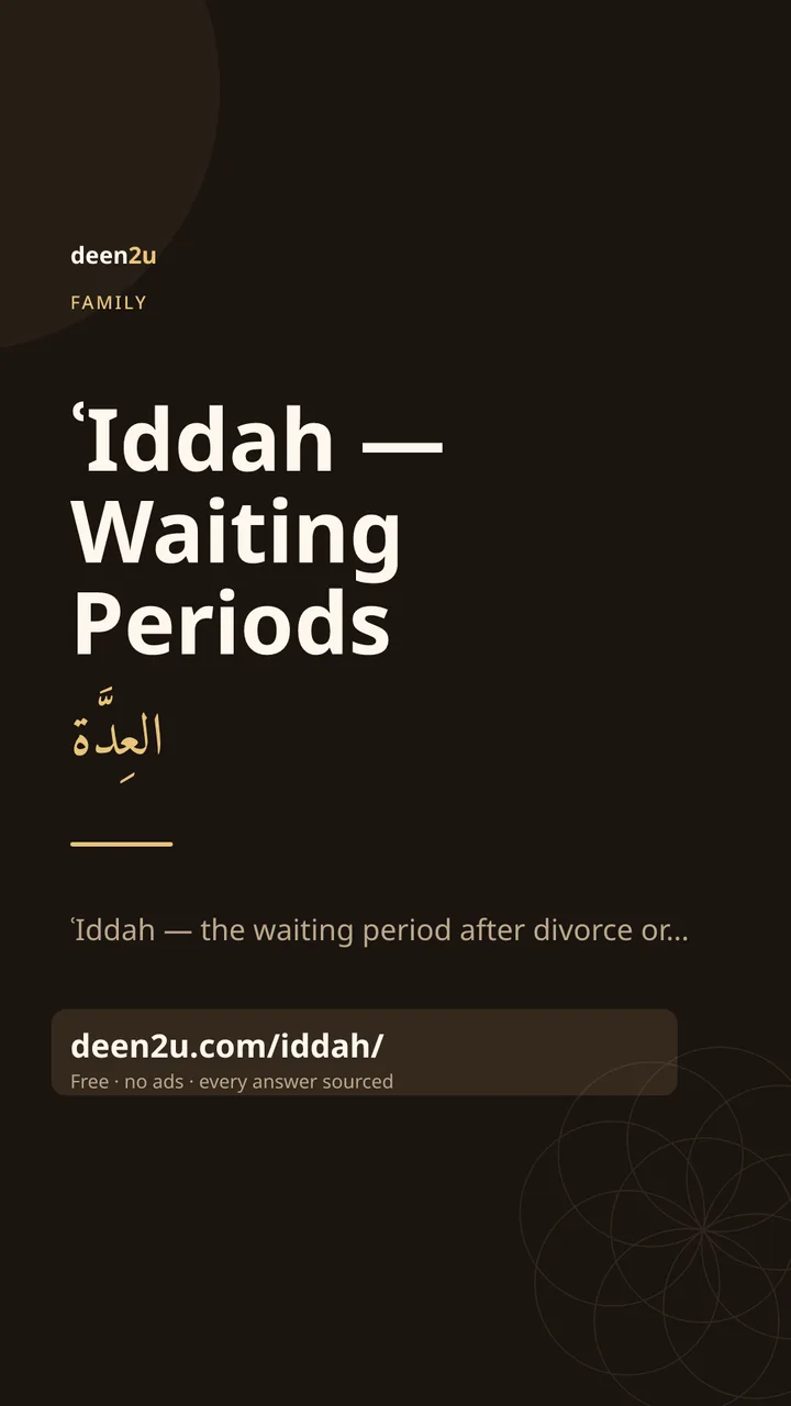 Poster: ʿIddah — Waiting Periods