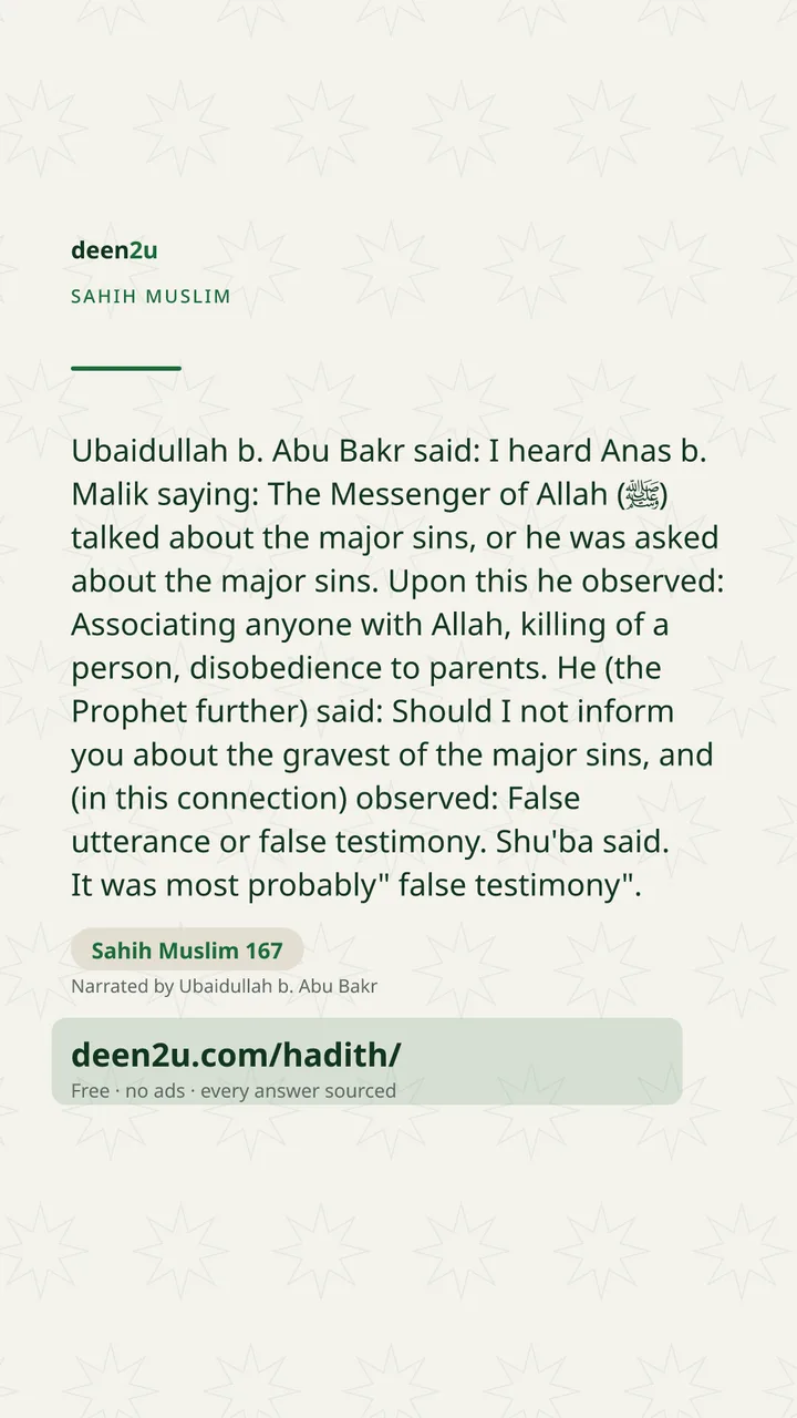 Sahih Muslim 167