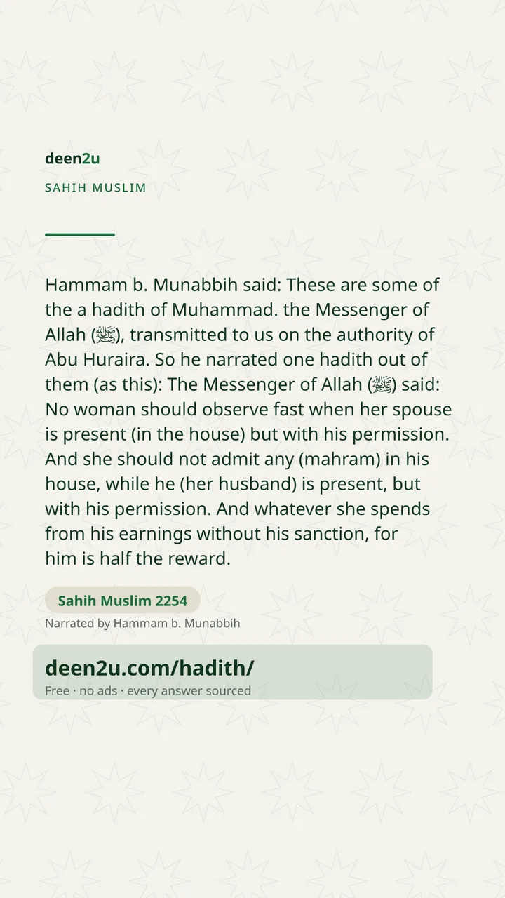 Sahih Muslim 2254