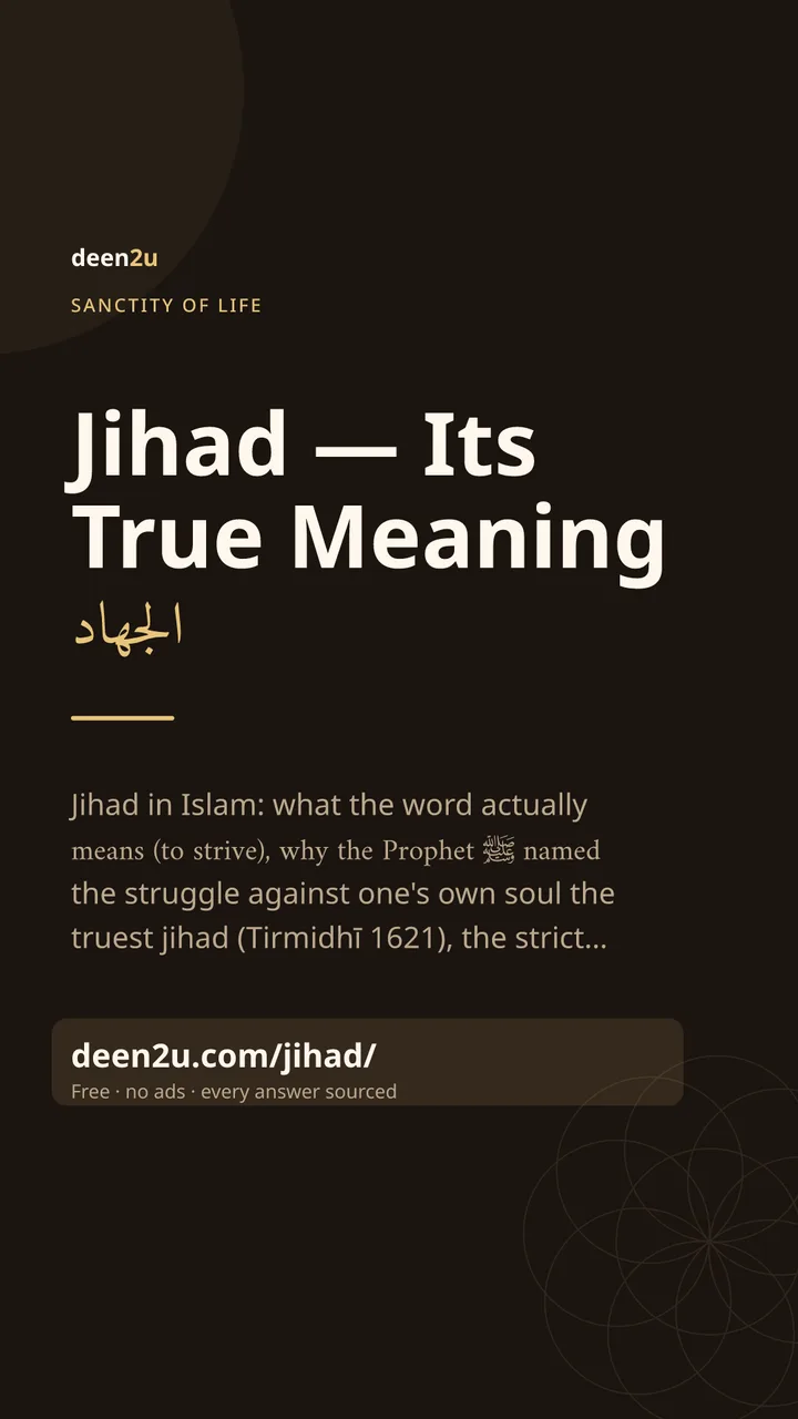 Poster: Jihad — Its True Meaning