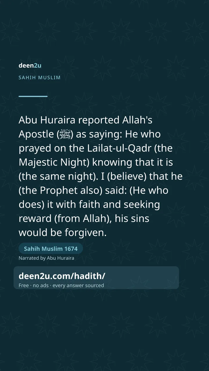 Sahih Muslim 1674