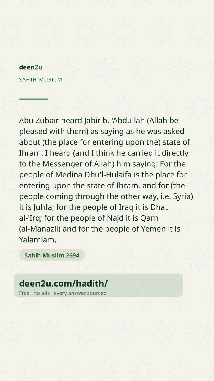 Sahih Muslim 2694