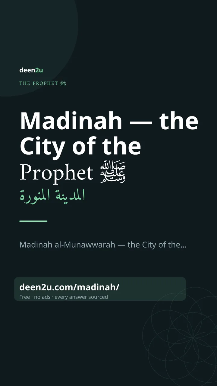 Shareable poster: Madinah — the City of the Prophet ﷺ