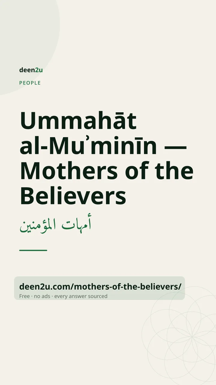 Shareable poster: Ummahāt al-Muʾminīn — Mothers of the Believers