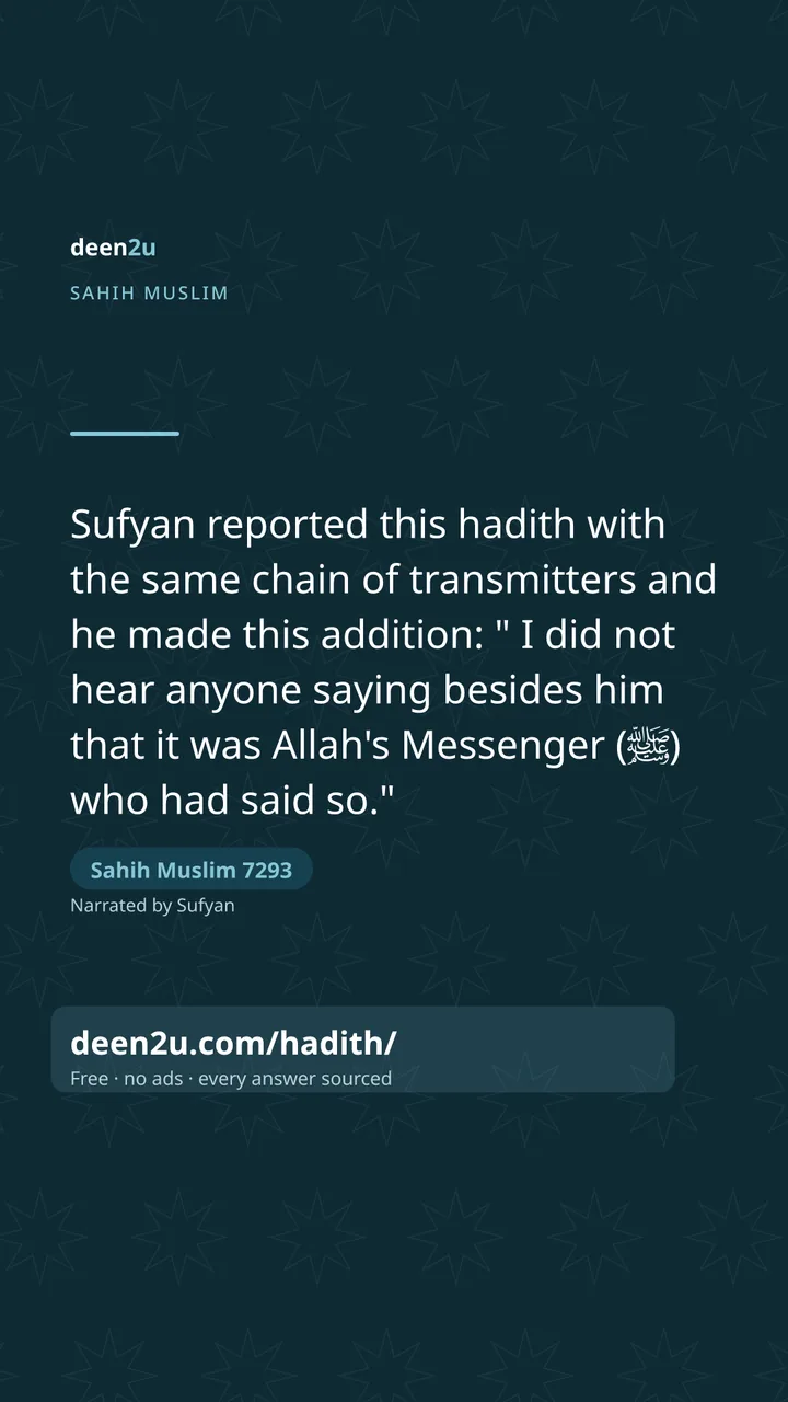 Sahih Muslim 7293