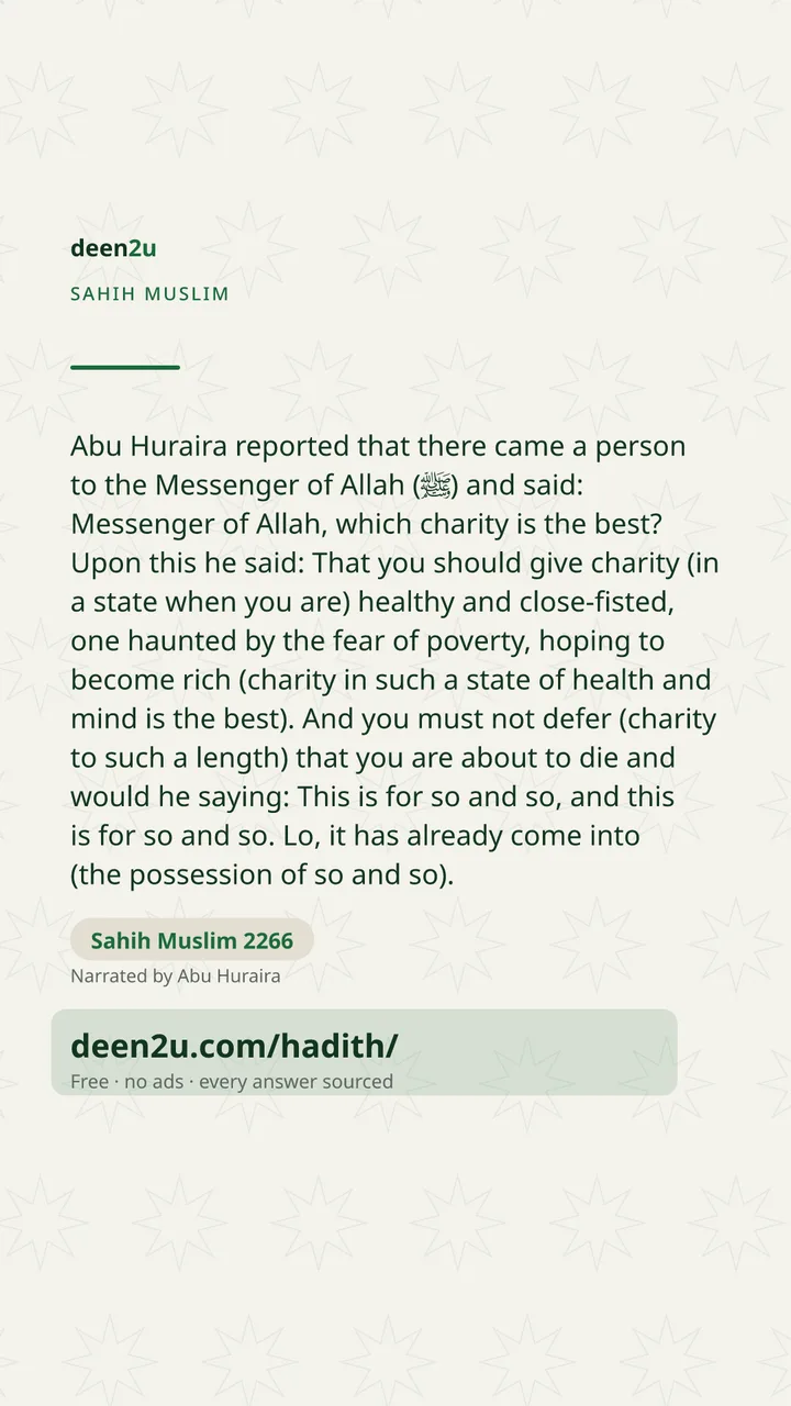 Sahih Muslim 2266