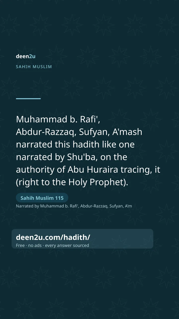 Sahih Muslim 115