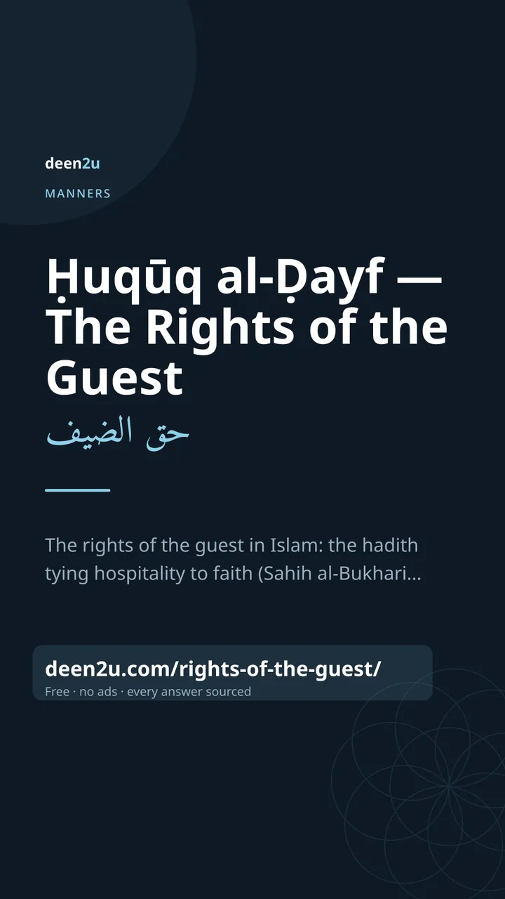 Poster: Ḥuqūq al-Ḍayf — The Rights of the Guest