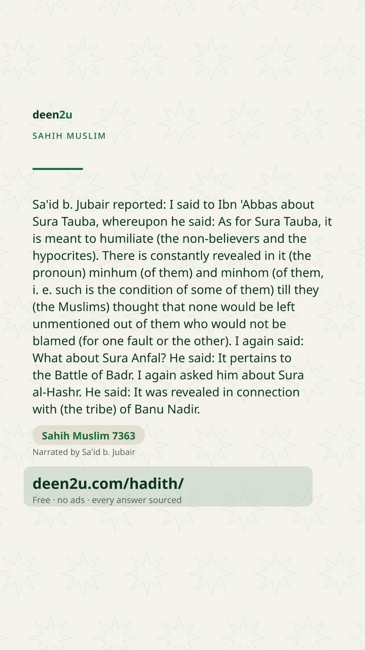 Sahih Muslim 7363