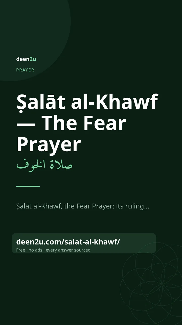 Poster: Ṣalāt al-Khawf — The Fear Prayer