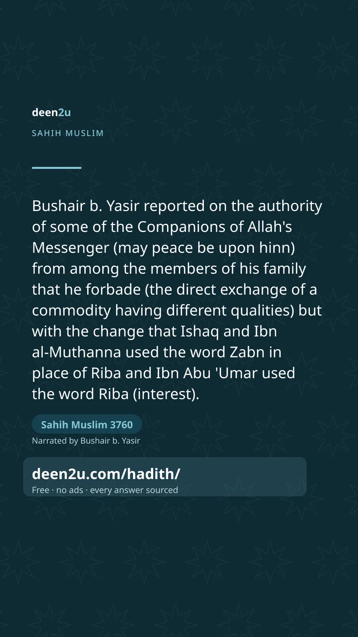 Sahih Muslim 3760