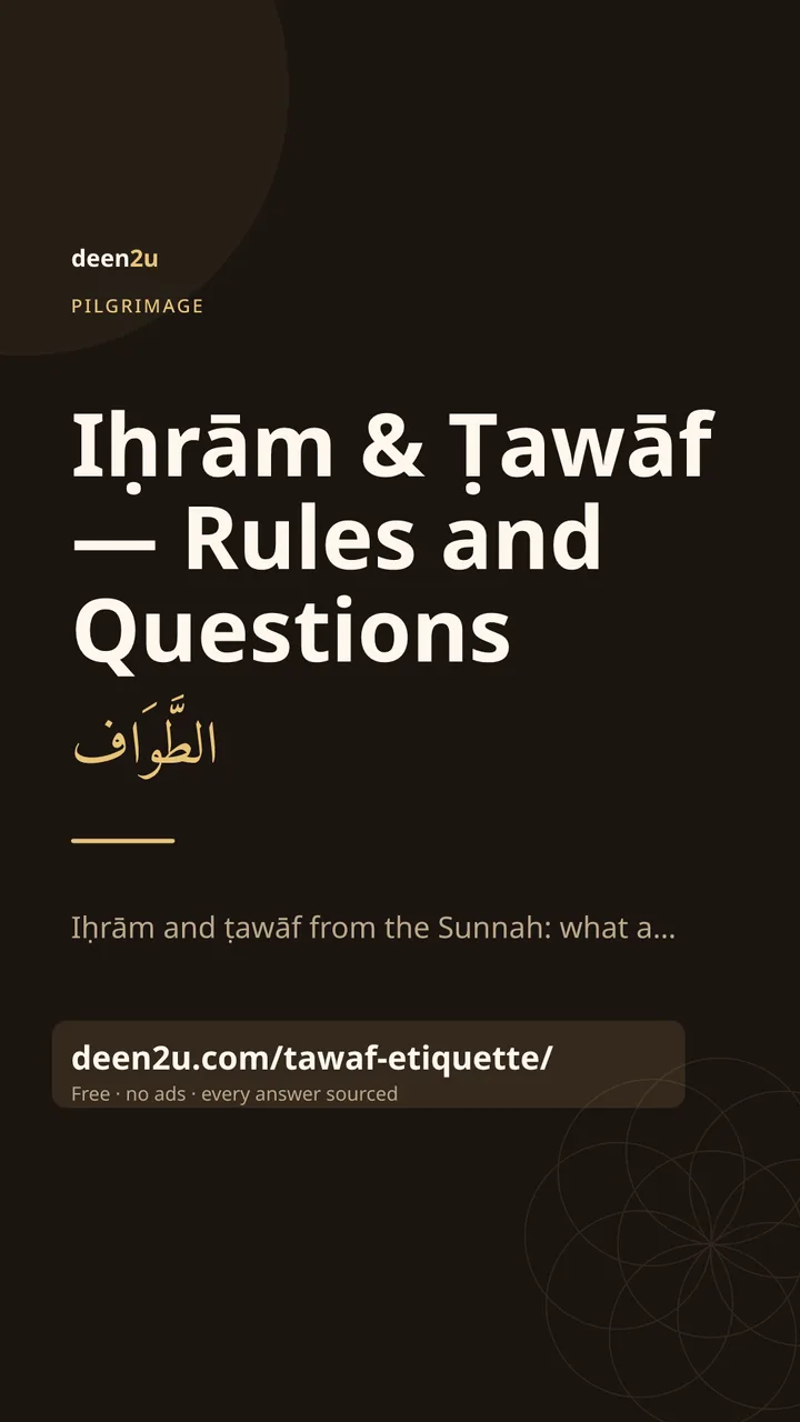 Poster: Iḥrām & Ṭawāf — Rules and Questions