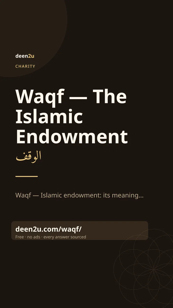 Poster: Waqf — The Islamic Endowment