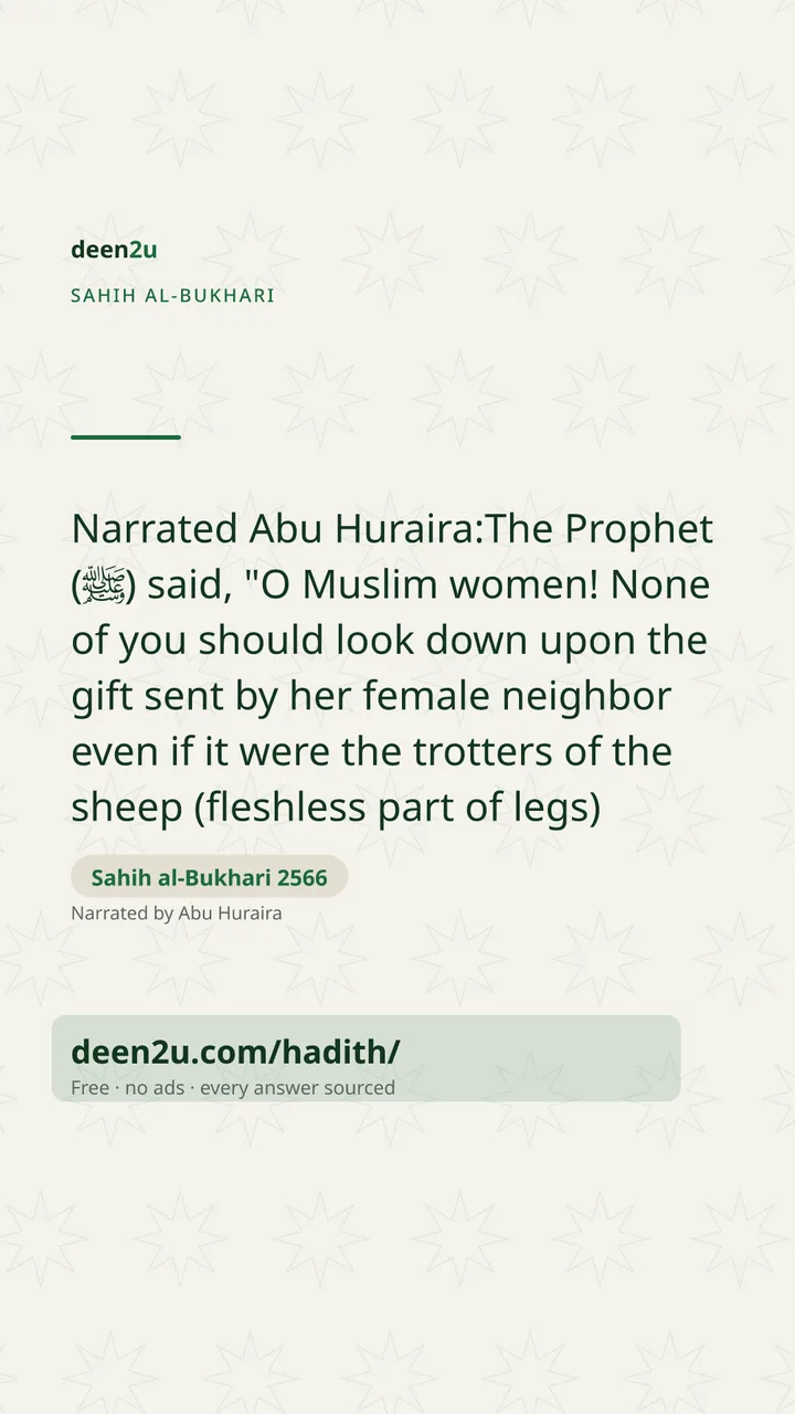 Sahih al-Bukhari 2566