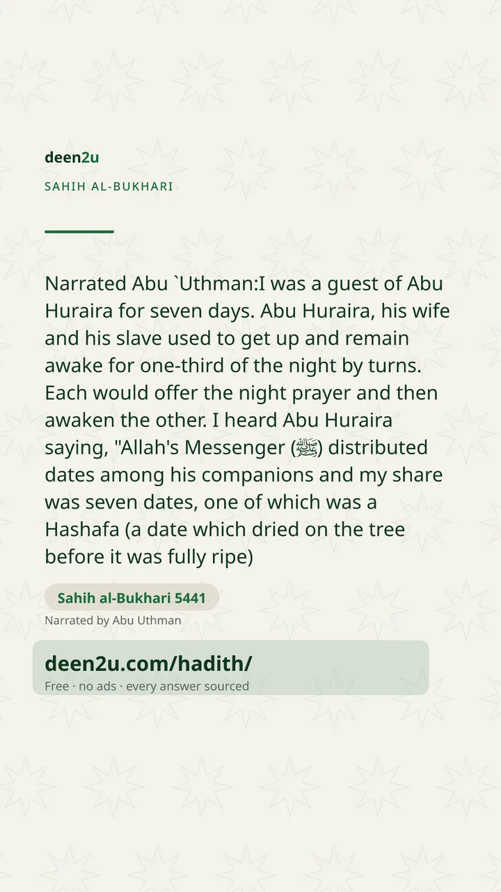 Sahih al-Bukhari 5441