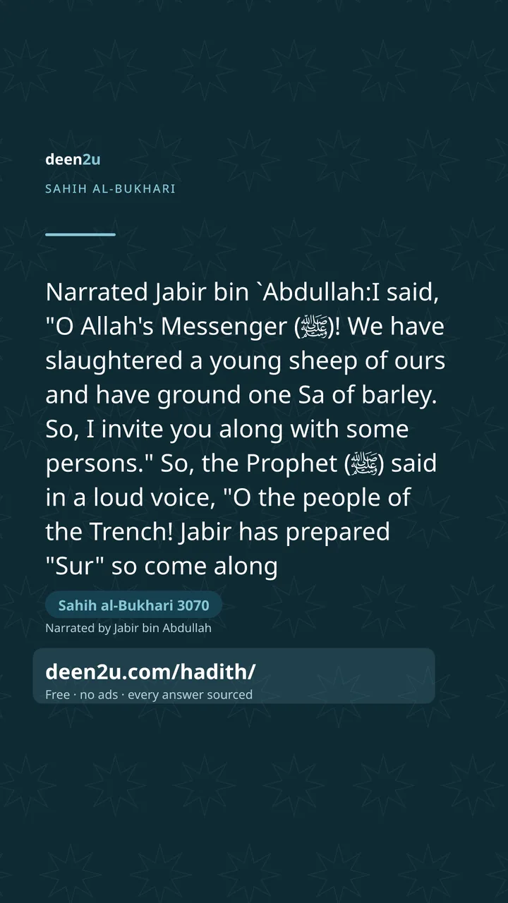 Sahih al-Bukhari 3070