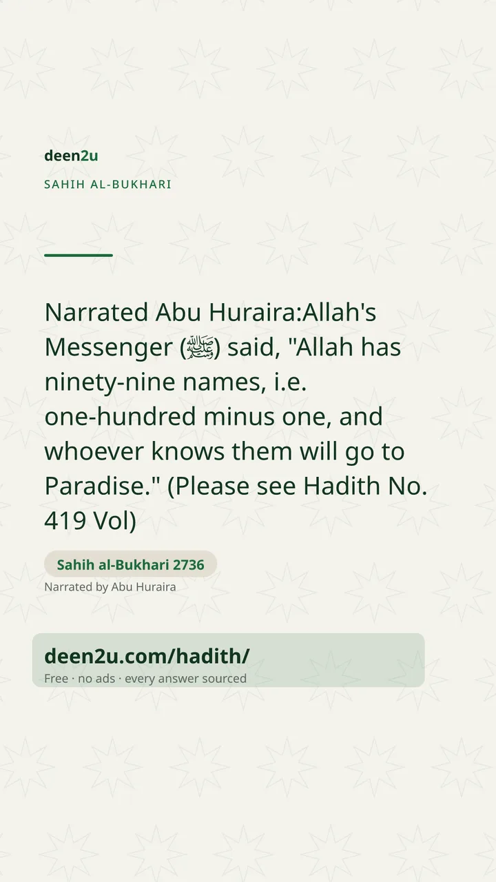 Sahih al-Bukhari 2736