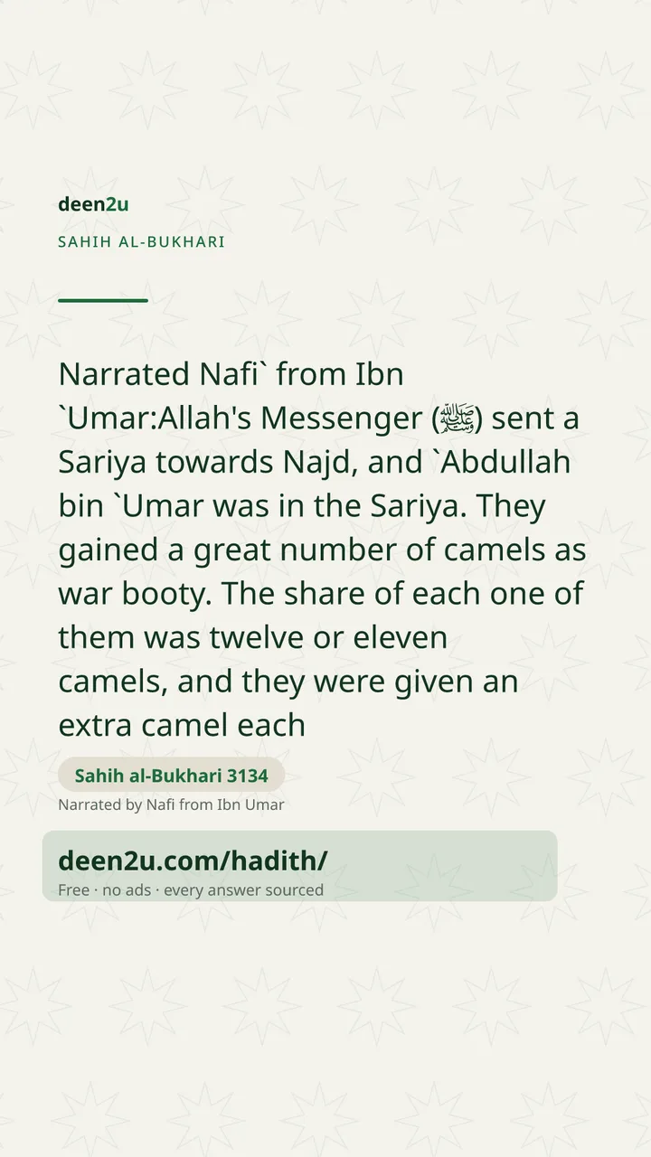 Sahih al-Bukhari 3134