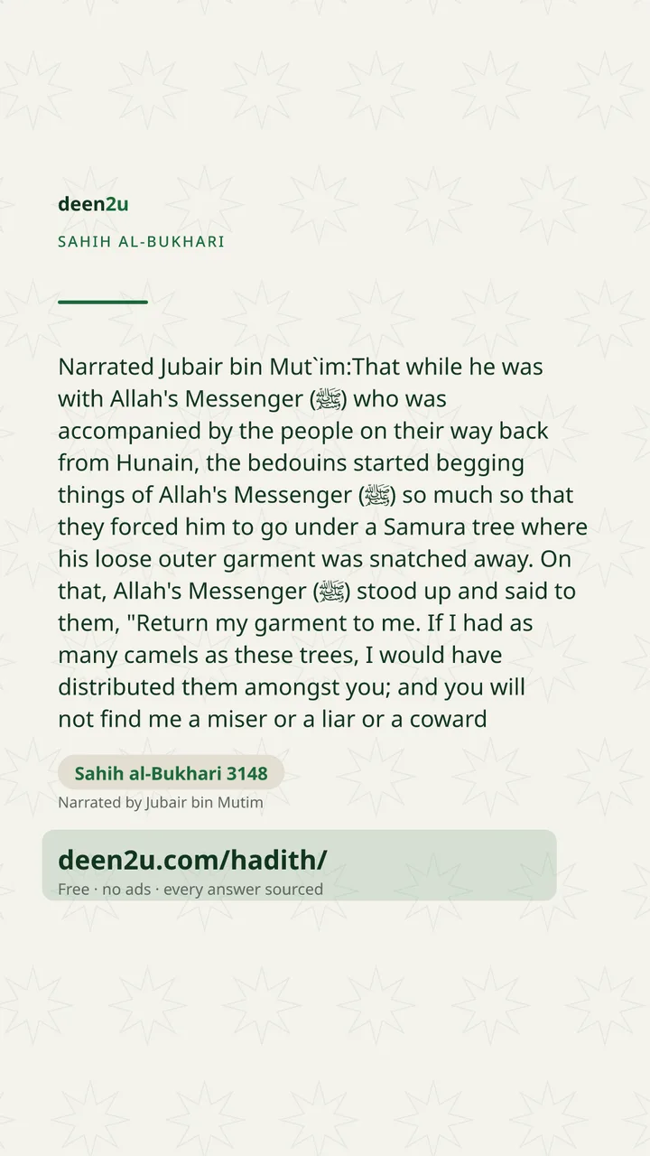 Sahih al-Bukhari 3148