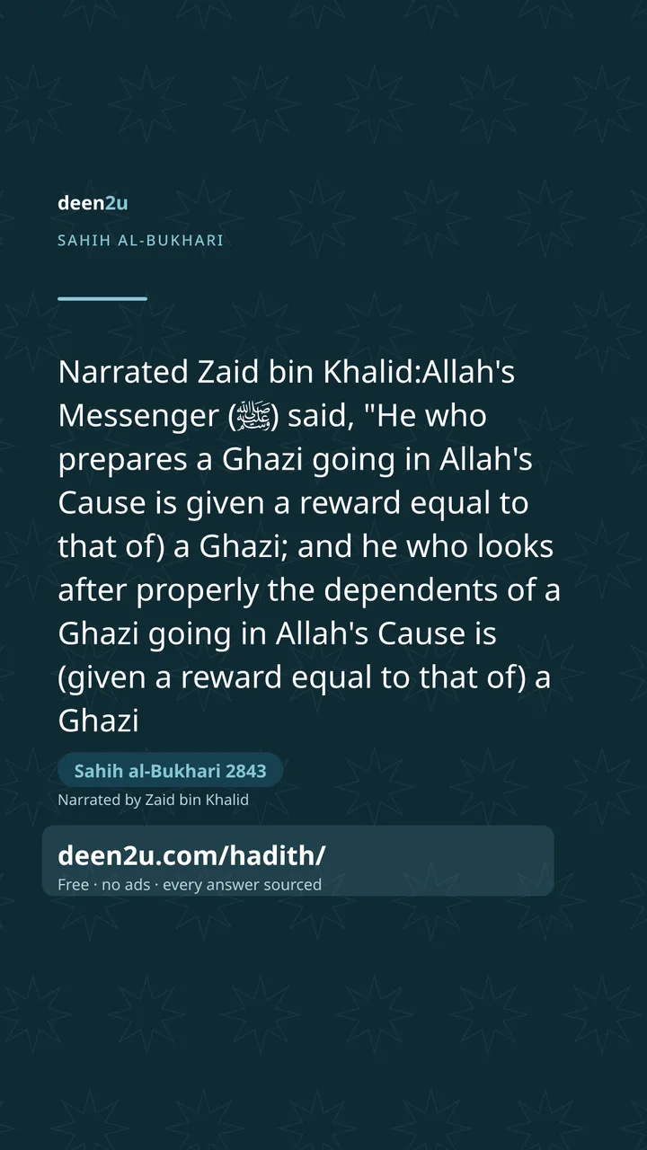 Sahih al-Bukhari 2843