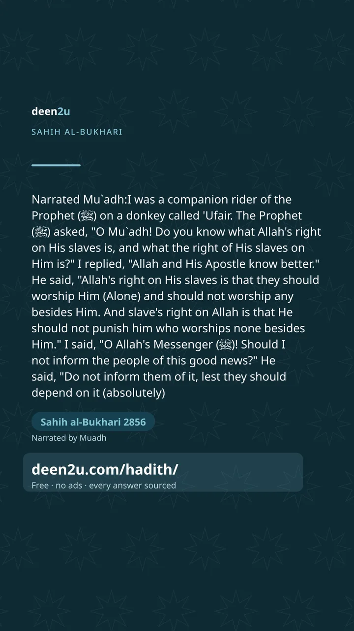 Sahih al-Bukhari 2856