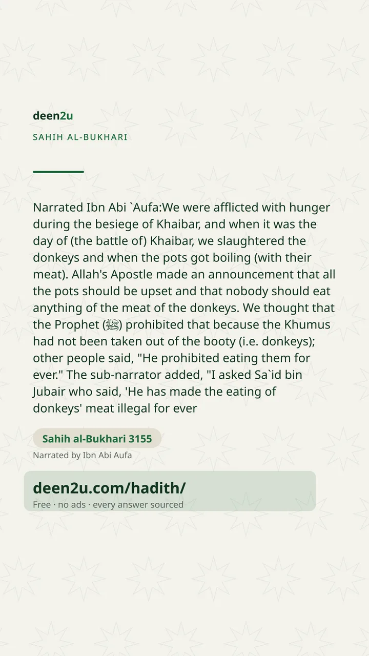 Sahih al-Bukhari 3155