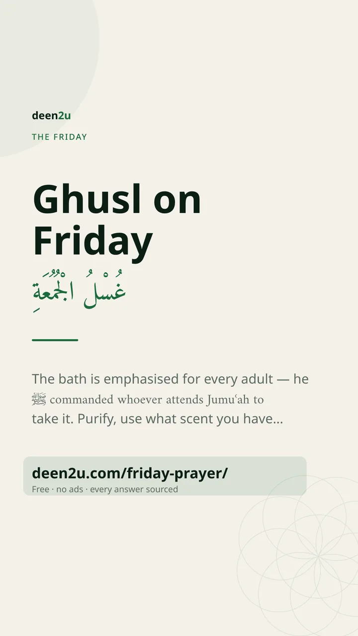 Poster: Ghusl on Friday