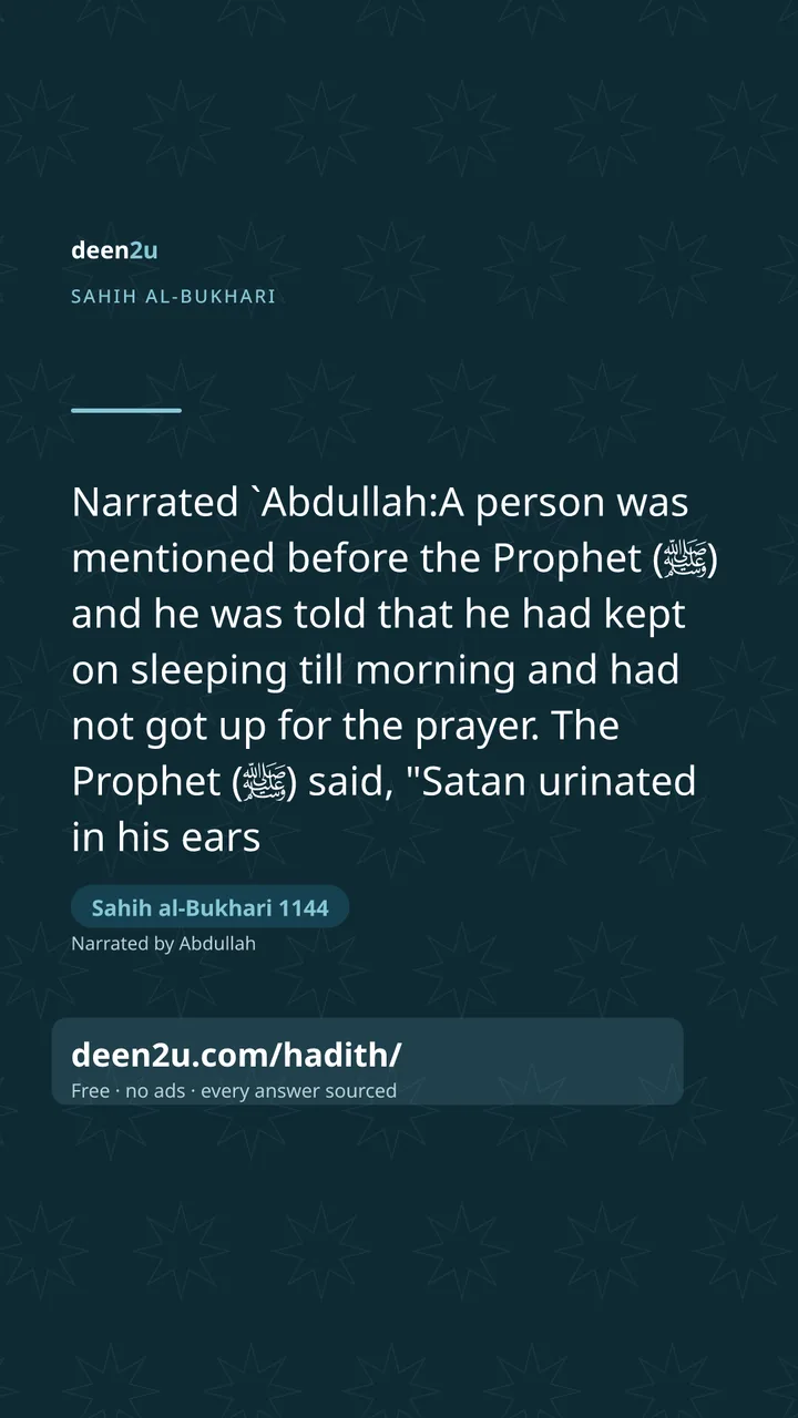 Sahih al-Bukhari 1144