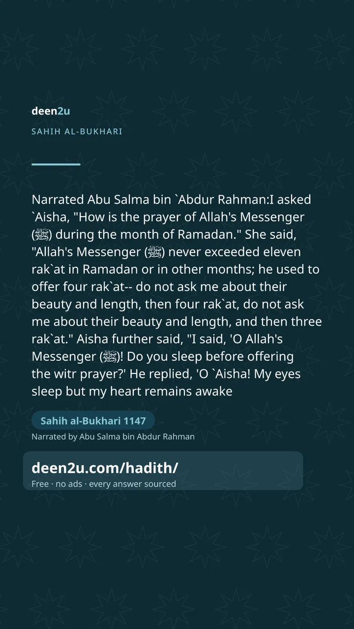 Sahih al-Bukhari 1147