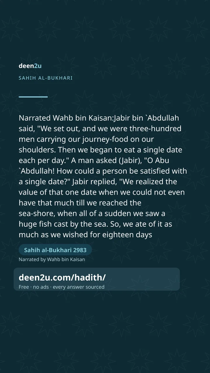 Sahih al-Bukhari 2983