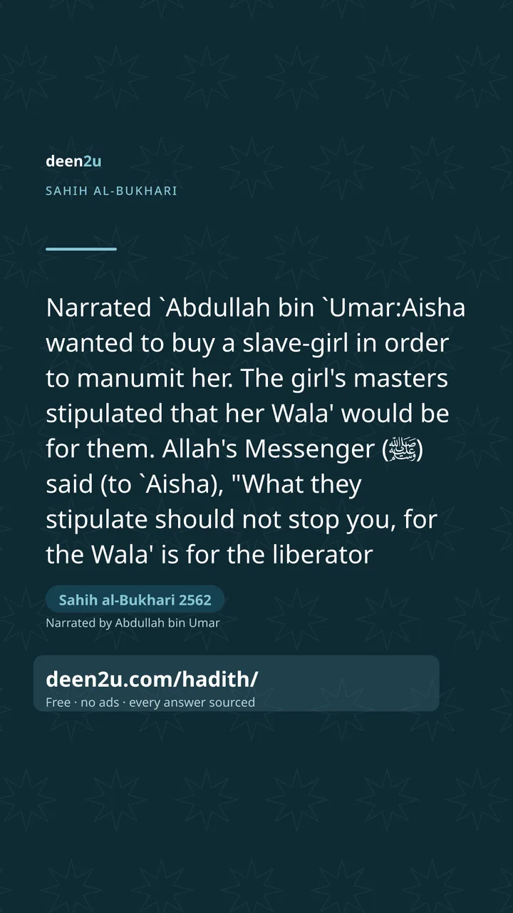 Sahih al-Bukhari 2562