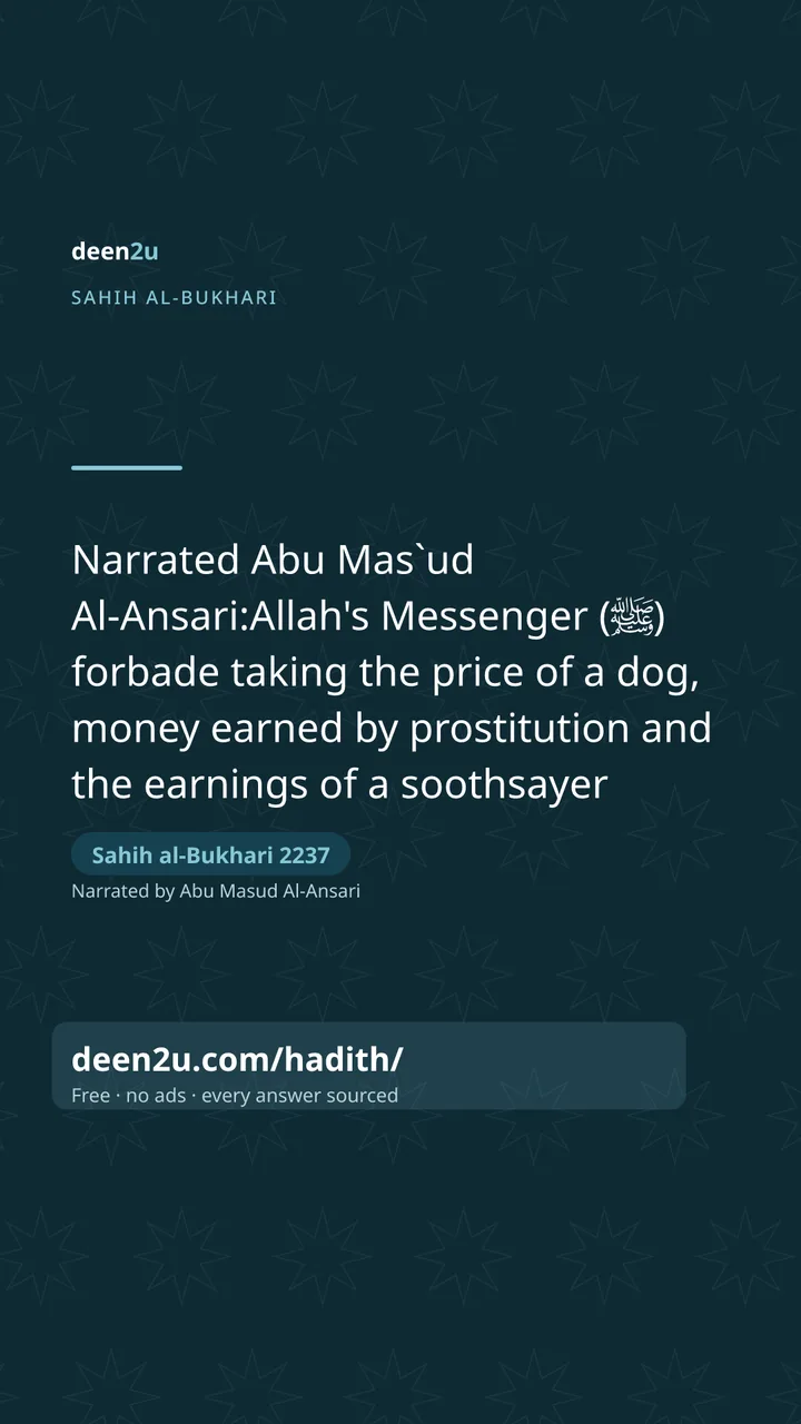 Sahih al-Bukhari 2237